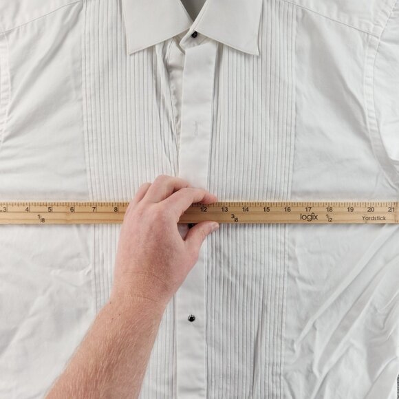 Eton 16 Savoy Men All Cotton French Cuff Contemporary White Formal Dress Shirt - Picture 12 of 16